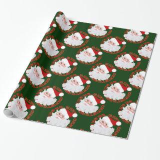 Santa Face Circles Green-Gift