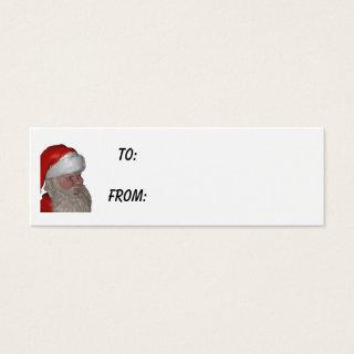 santa face  gift tag