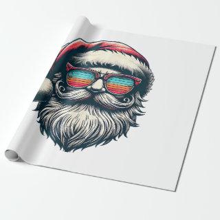 Santa Face Retro Sunglasses - Christmas Xmas