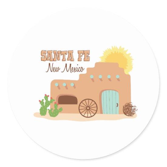 Santa Fe New Mexico Classic Round Sticker