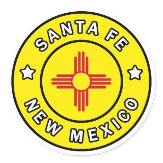 Santa Fe New Mexico Classic Round Sticker