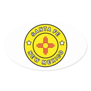 Santa Fe New Mexico Oval Sticker