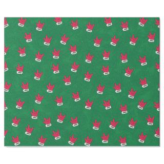 Santa Glove ASL I Love You Gift Wrap Paper