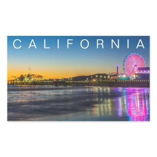 Santa Monica Pier | Los Angeles, California Rectangular Sticker