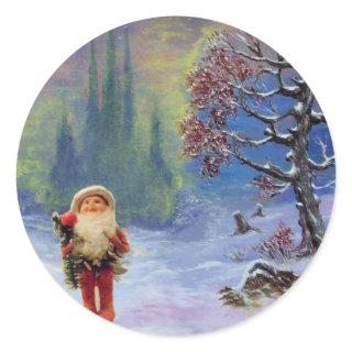 SANTA OF THE GNOMES CLASSIC ROUND STICKER