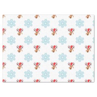 santa reindeer tissue paper