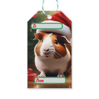 "Santa’s Little Helper: The Christmas Guinea Pig" Gift Tags