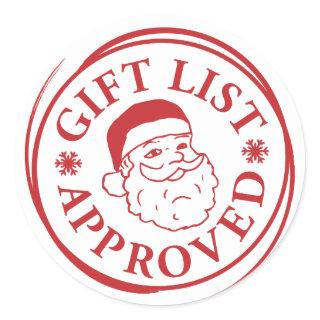 Santa’s Official List Santa Clause Sticker Stamp