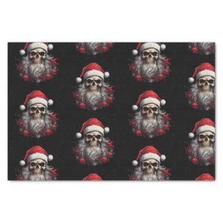 Santa Skull Gift Tissue (Black) Tissue Paper