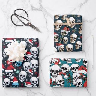 Santa Skulls Christmas  Sheets