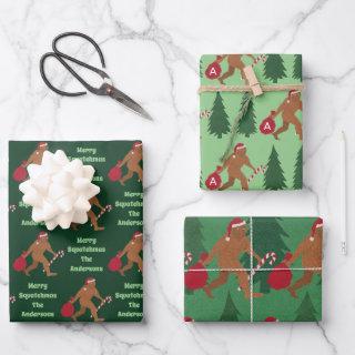 Santa Squatch Cute Assortment Funny Christmas  Sheets