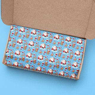 Santa With Forest Animals  Tissue Paper