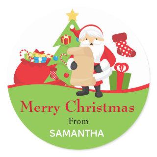 Santa's List Christmas Stickers / Labels
