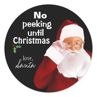 Santa's Official "No Peeking" Sticker