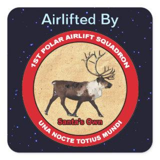 Santa's Own - 1st Polar Airlift Squadron Square Sticker