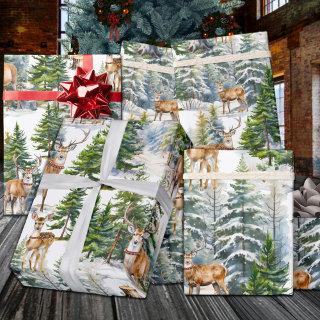 Santa's Reindeer Resting In The Forest