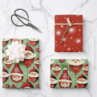 Santa's Vintage Ornament Delight  Sheets