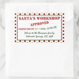 Santa's Workshop Approved & Inspected Gift Tag