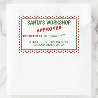 Santa's Workshop Inspected And Approved Gift Tag