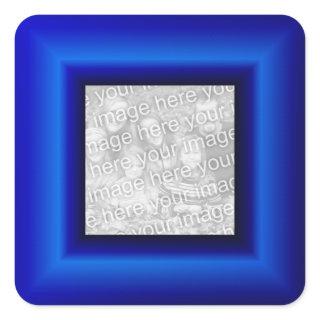 Sapphire Border Square Sticker