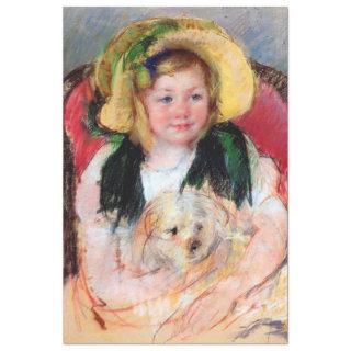 Sara with Her Dog, Cassatt Tissue Paper