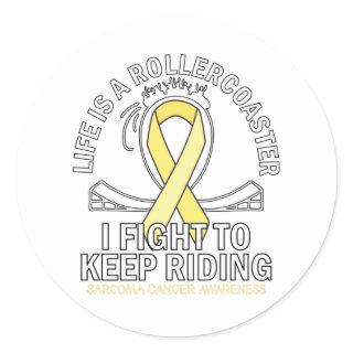 Sarcoma cancer awareness yellow ribbon classic round sticker