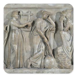Sarcophagus of the Muses Square Sticker
