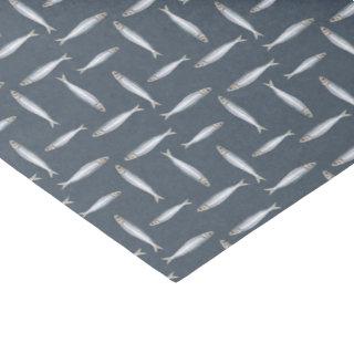 Sardines Perpendicular - Navy Tissue Paper