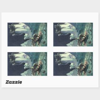 Sargasso Sea Grim Reaper & Sinking of Titanic Rectangular Sticker