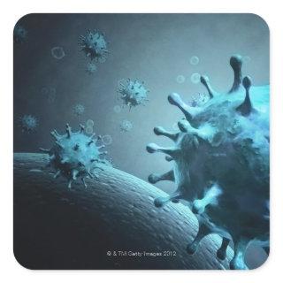 SARS Coronavirus Square Sticker