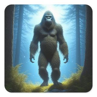 Sasquatch Bigfoot Believers Square Sticker
