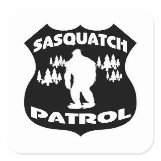 Sasquatch Patrol Forest Badge Square Sticker