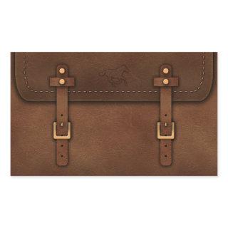 satchel Pony Express leather Rectangular Sticker
