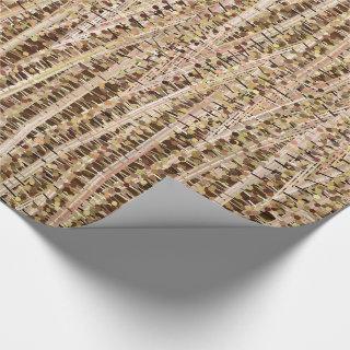 Satin Stripes and Dots Abstract, Brown and Beige