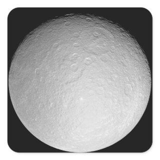 Saturn's icy moon Rhea Square Sticker