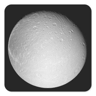 Saturn's moon Dione Square Sticker