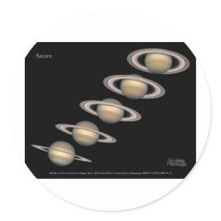 Saturn's Rings tilt 1996-2000 Astronomy Gifts Classic Round Sticker