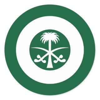 Saudi Arabia roundel country flag symbol army avia Classic Round Sticker