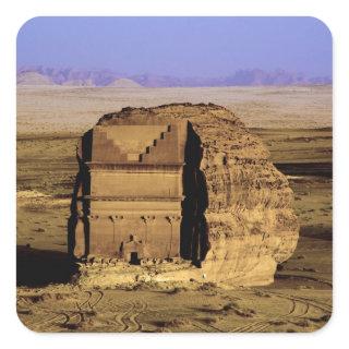 Saudi Arabia, site of Madain Saleh, ancient Square Sticker