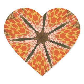 Savanna Star Bloom – A Bold African Animal Print Heart Sticker
