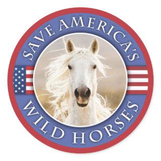 Save America's Wild Horses Stickers