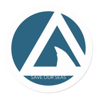 save our seas tricircles classic round sticker