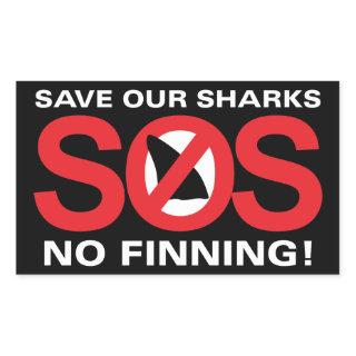 Save Our Sharks No Finning Sticker Glossy