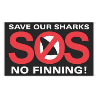 Save Our Sharks No Finning Sticker Glossy