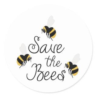 Save The Bees Classic Round Sticker