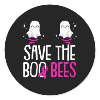 Save The Boo Bees Breast Cancer Awareness Hallowee Classic Round Sticker