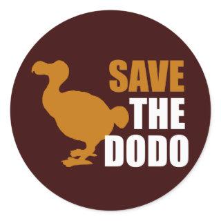 Save The Dodo Bird! Classic Round Sticker