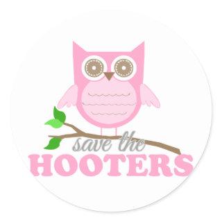 Save the Hooters Classic Round Sticker