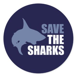 Save The Sharks, Save The Fins Classic Round Sticker