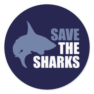 Save The Sharks, Save The Fins Classic Round Sticker